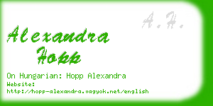 alexandra hopp business card